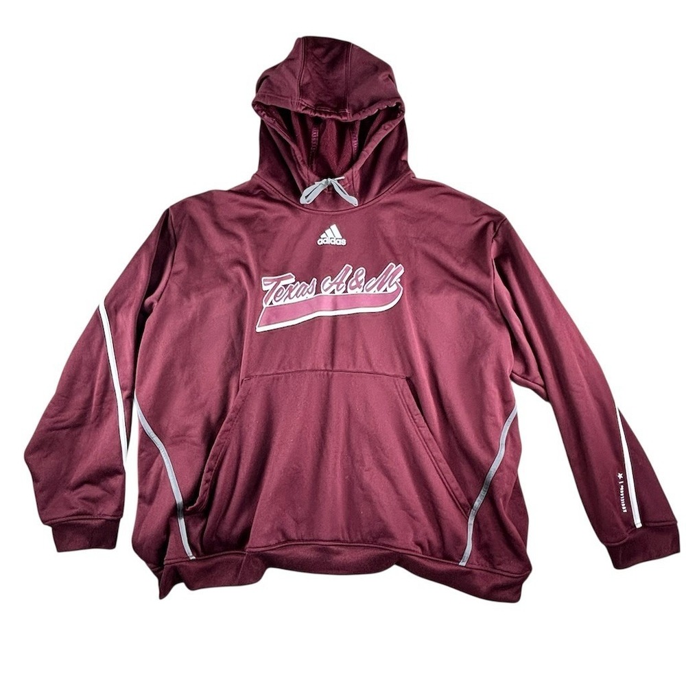 adidas Texas A&M Aggies Hoodie Men's XL Climawarm Pullover NCAA SEC Team issued